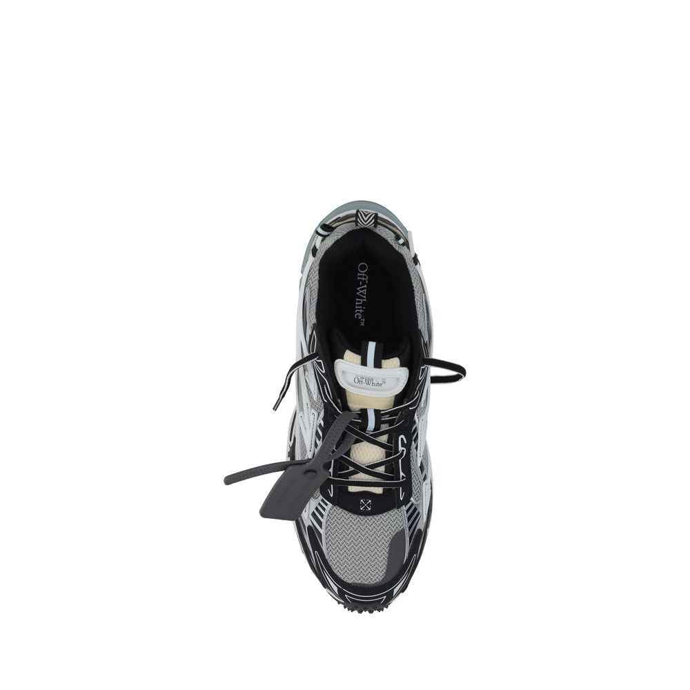 Gray Polyurethane Athletic Sneakers