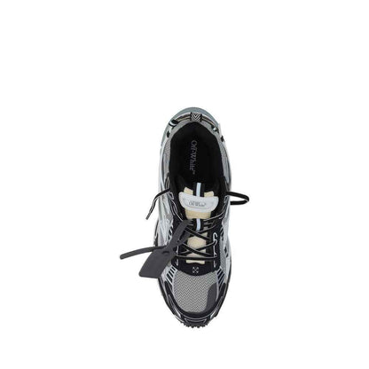 Gray Polyurethane Athletic Sneakers