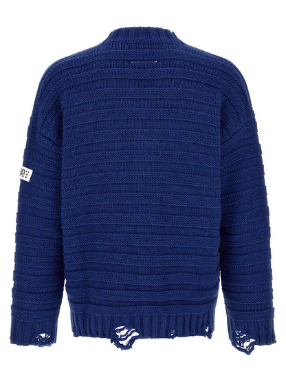 Blue Virgin Wool Cardigan