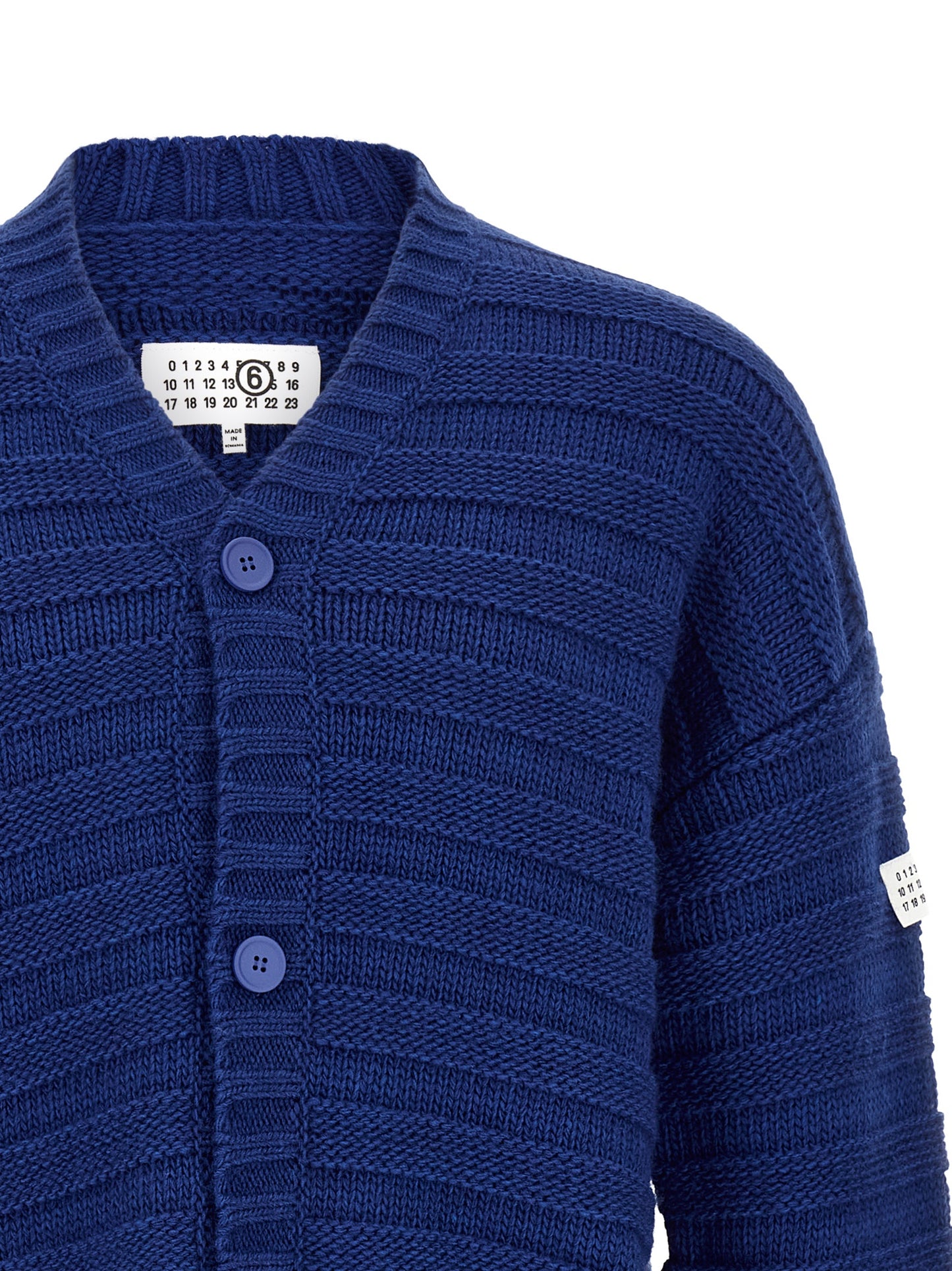 Blue Virgin Wool Cardigan