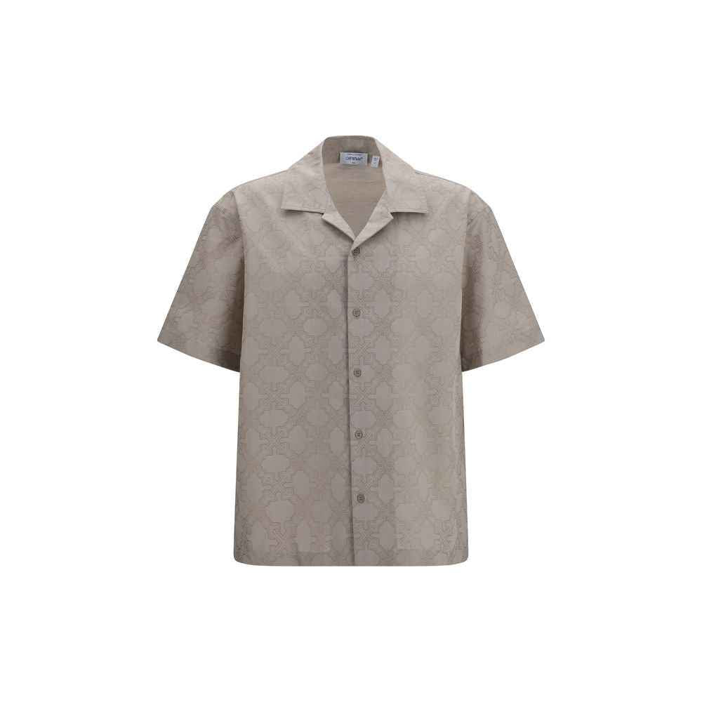Beige Cotton Pattern Shirt