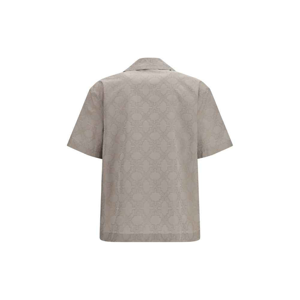 Beige Cotton Pattern Shirt