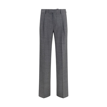 Gray Polyester Dress Pants