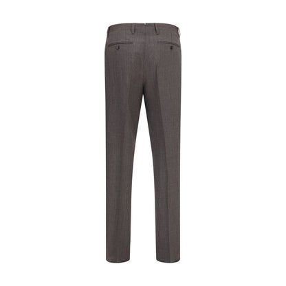 Gray Viscose Dress Pants