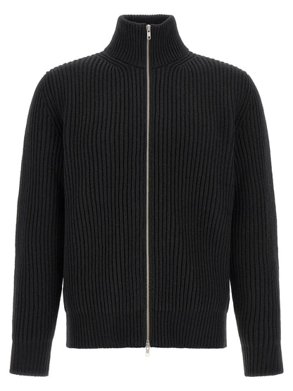 Black Wool Full-Length Jacket