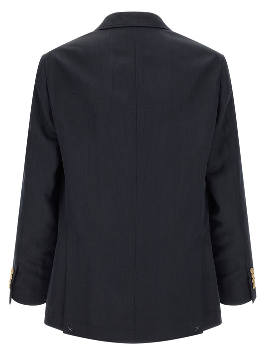 Blue Silk Blazer