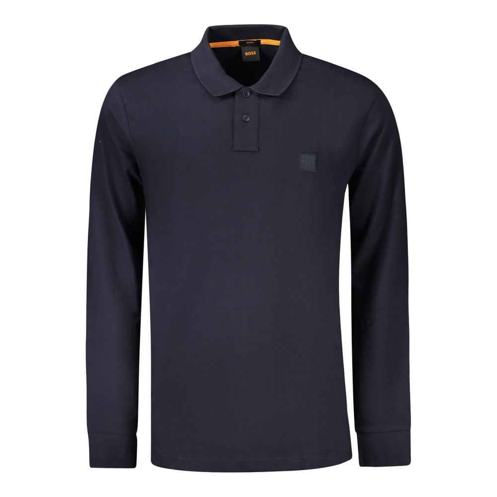 Blue Cotton Men's Polo