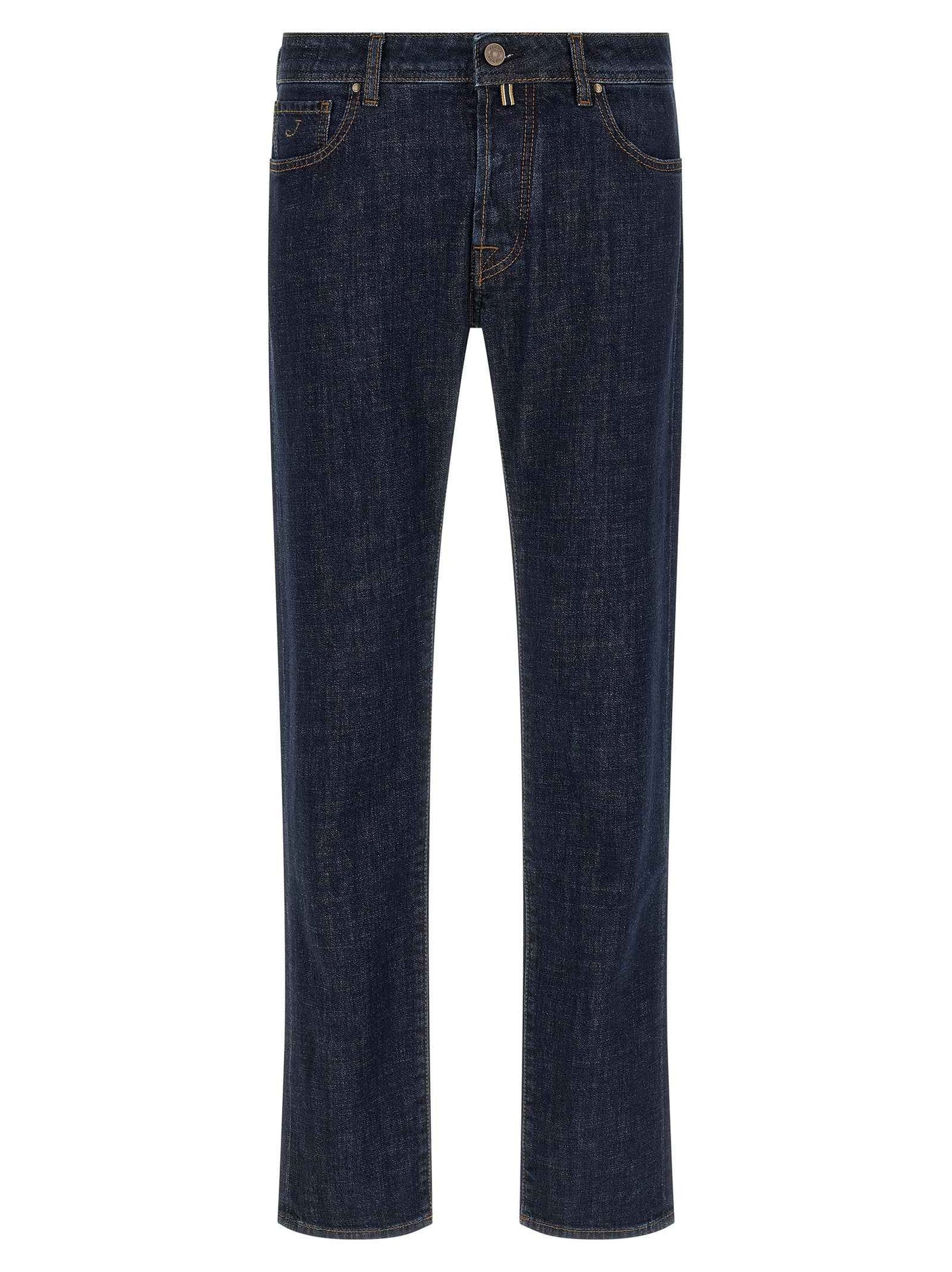 Blue Cotton Slim Fit Jeans