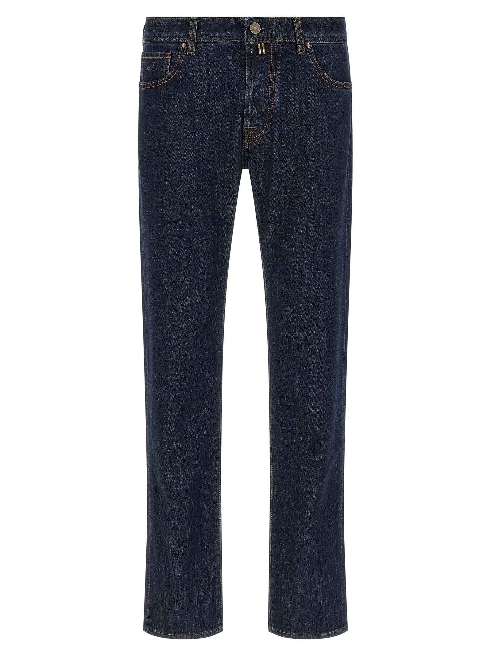 Blue Cotton Slim Fit Jeans