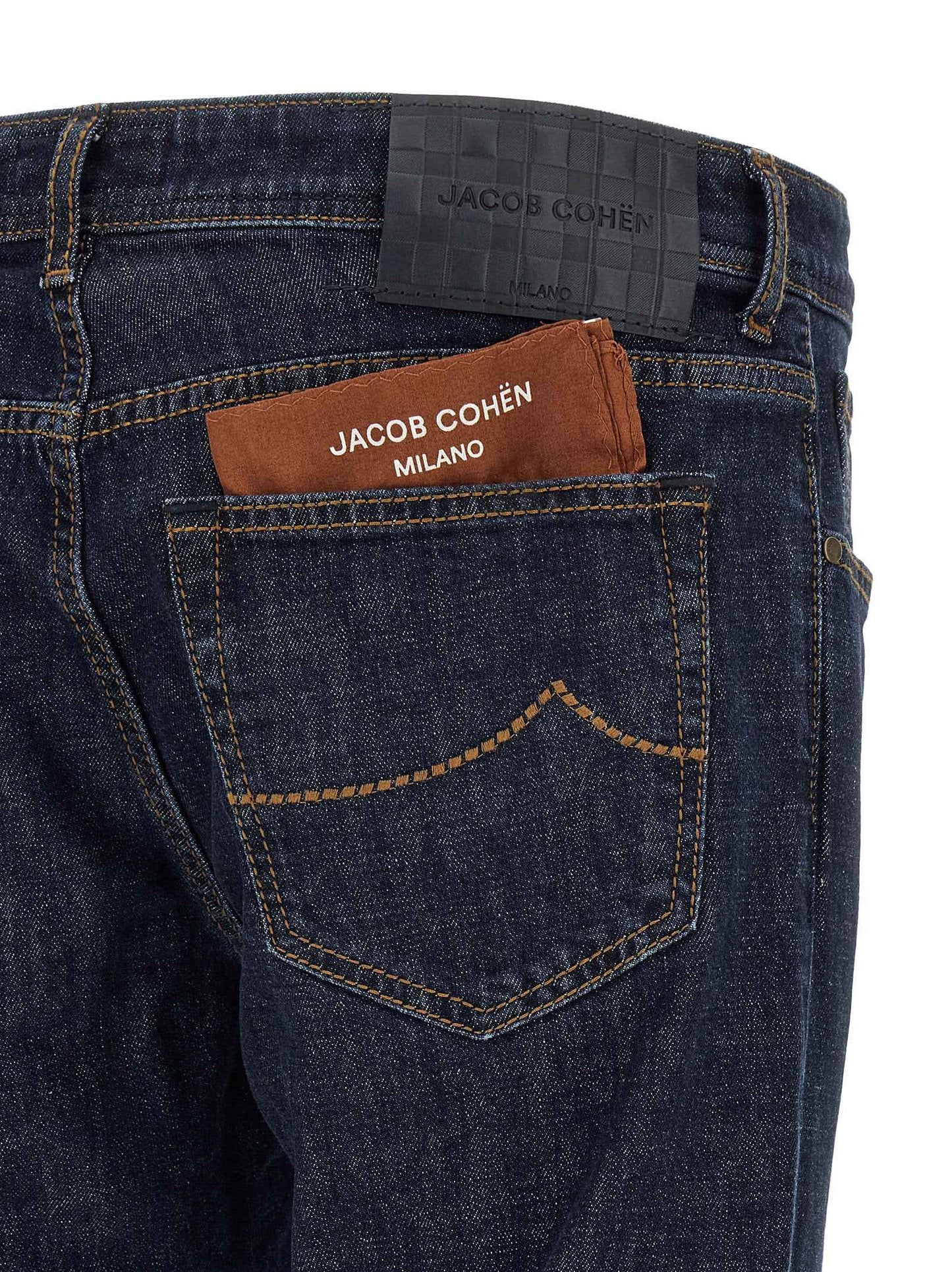 Blue Cotton Slim Fit Jeans