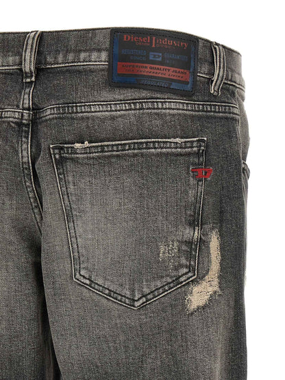 Gray Cotton Skinny Jeans