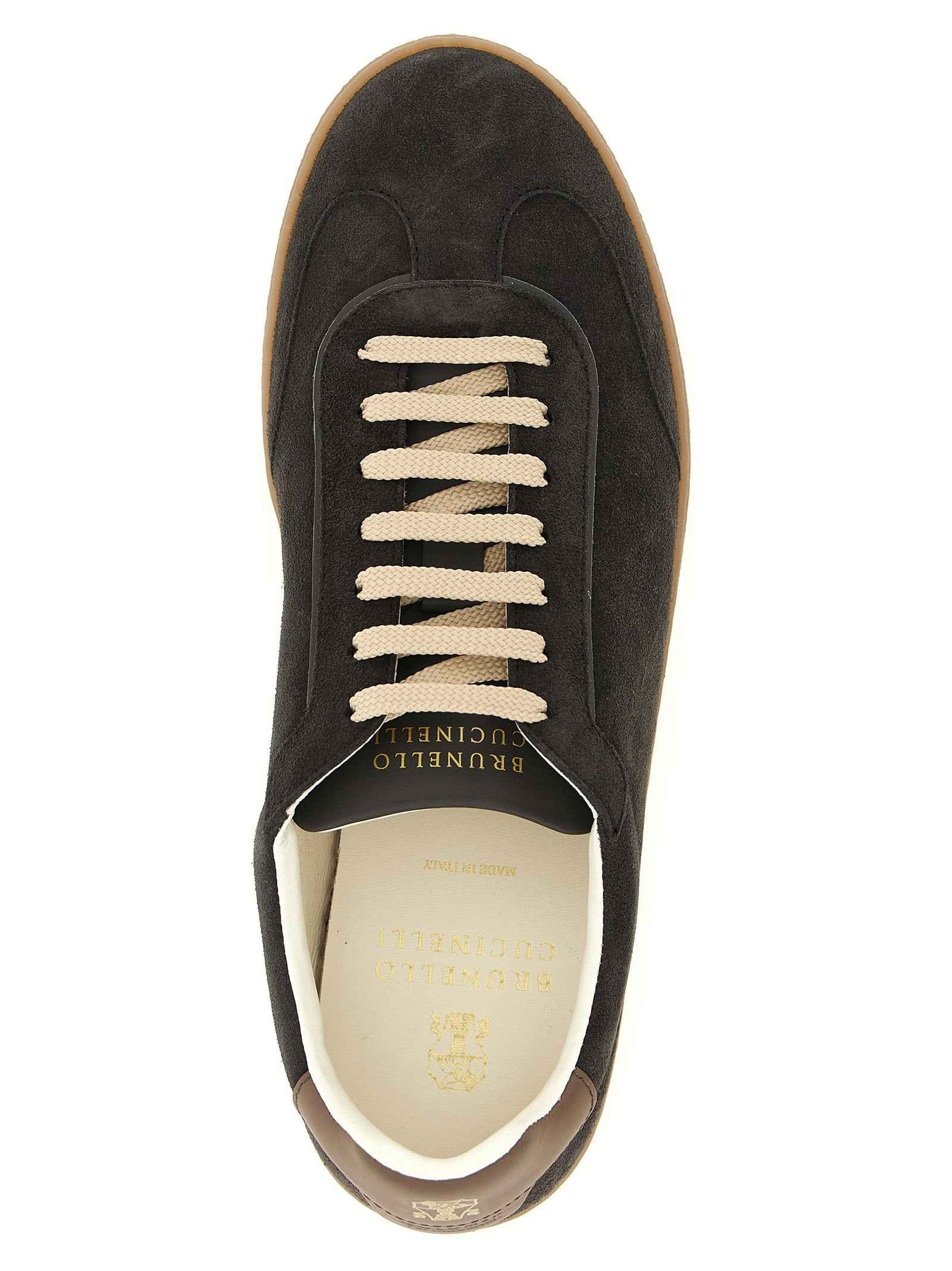 Gray Calfskin Low Top Sneakers
