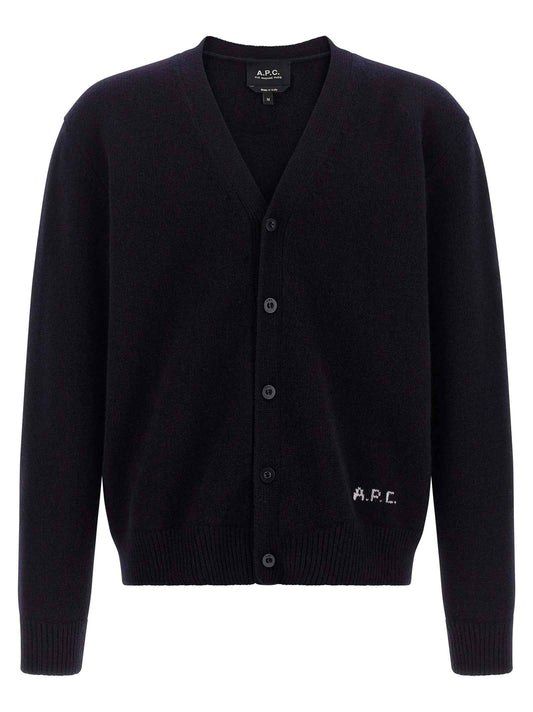 Blue Wool Cardigan