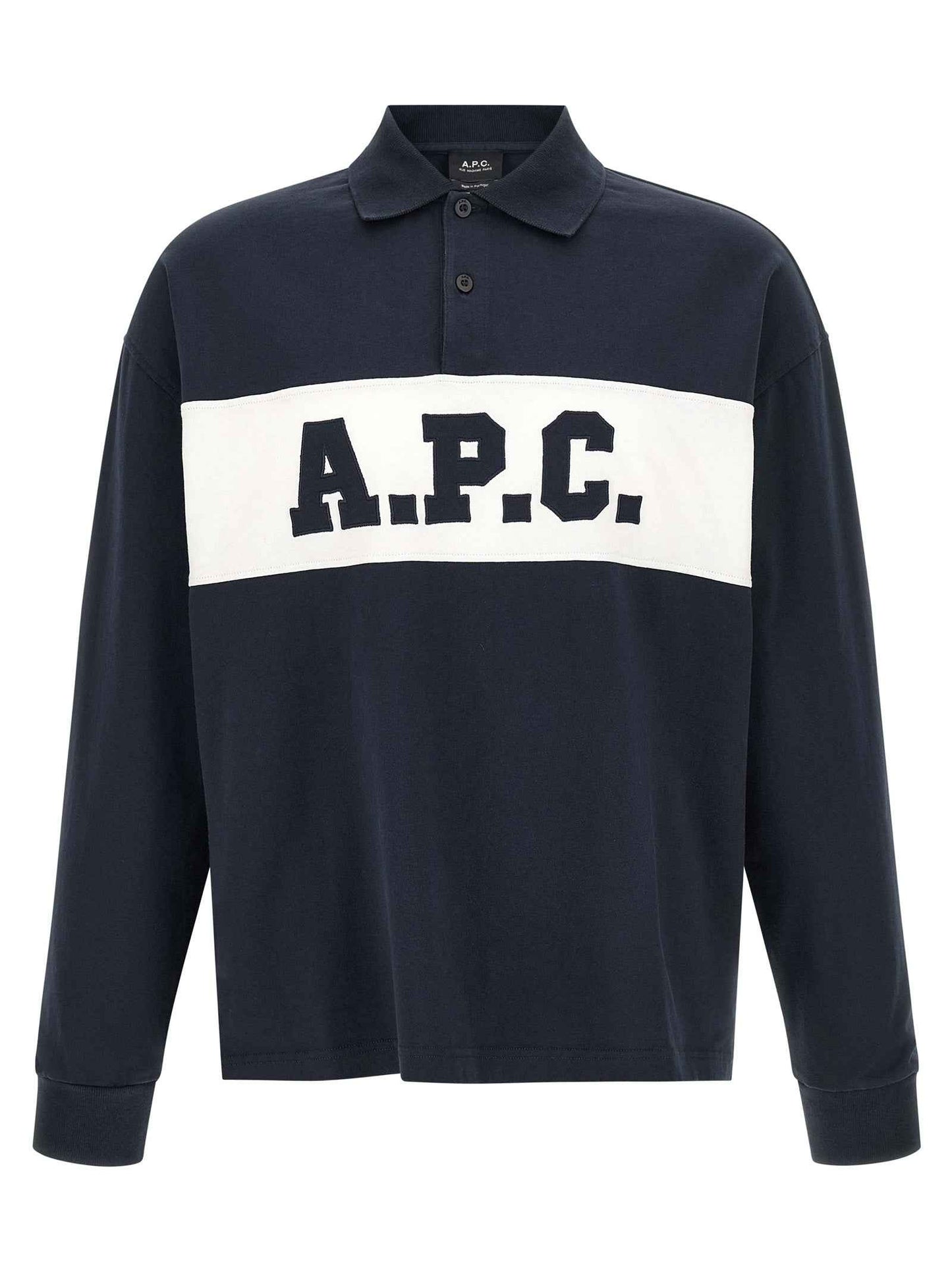 Blue Cotton Polo Shirt