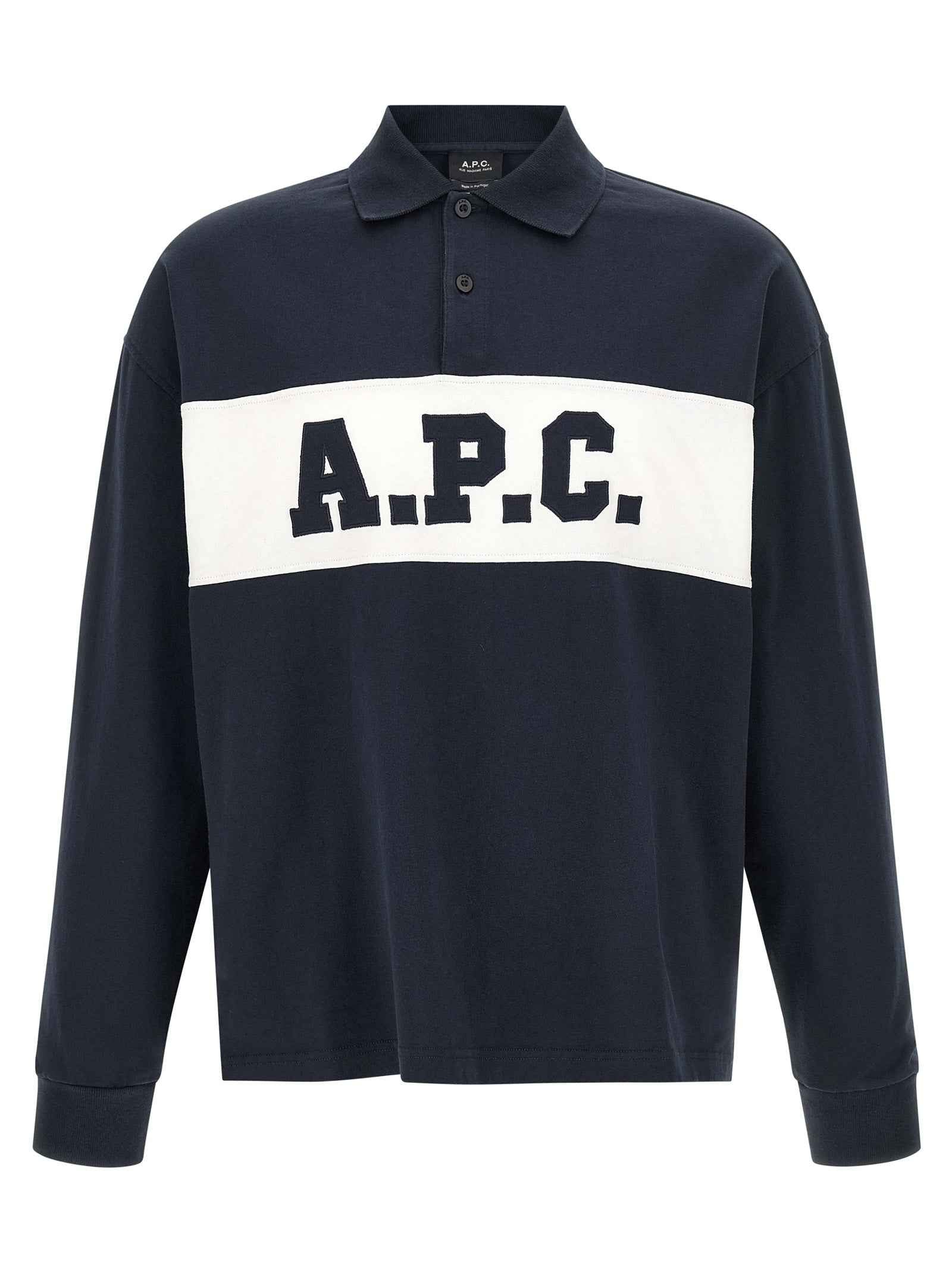 Blue Cotton Polo Shirt