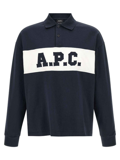 Blue Cotton Polo Shirt