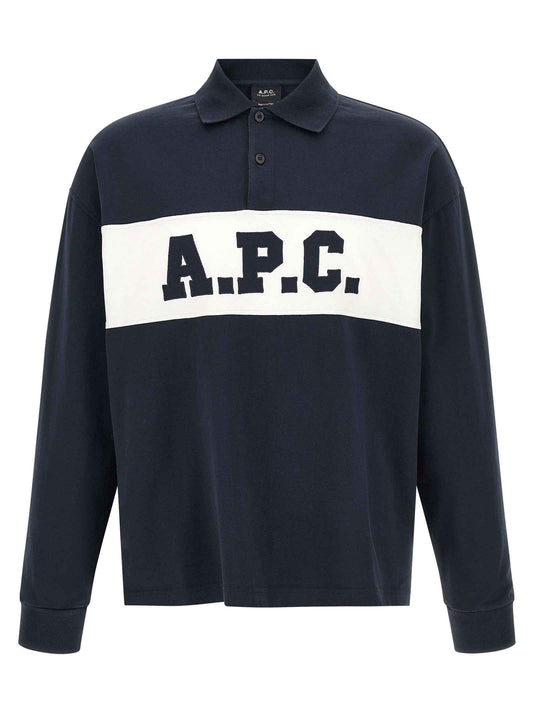 Blue Cotton Polo Shirt