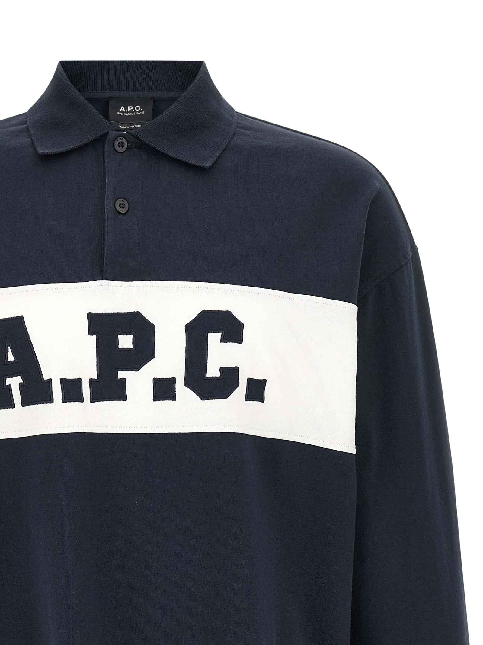 Blue Cotton Polo Shirt