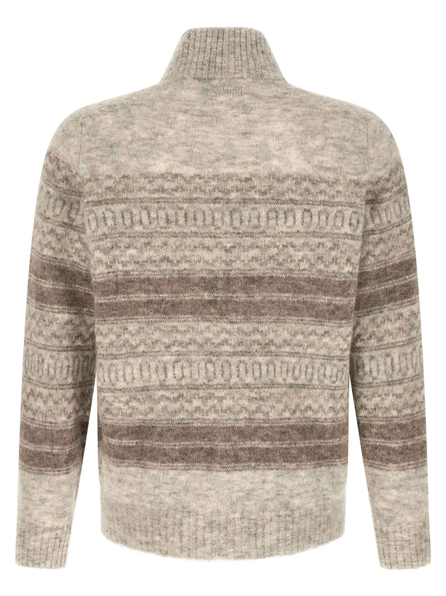 Beige Alpaca Leather Cardigan
