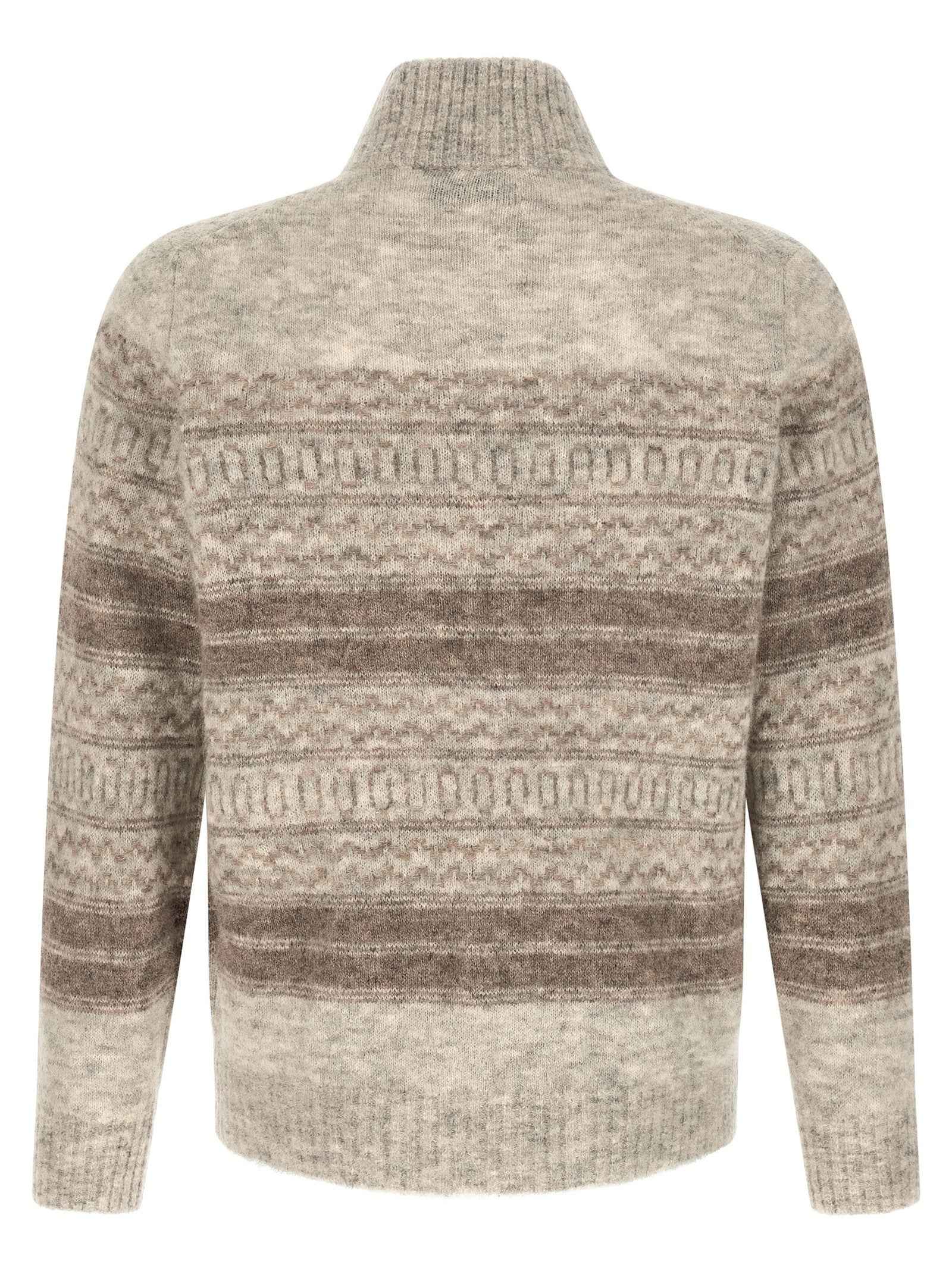 Beige Alpaca Leather Cardigan