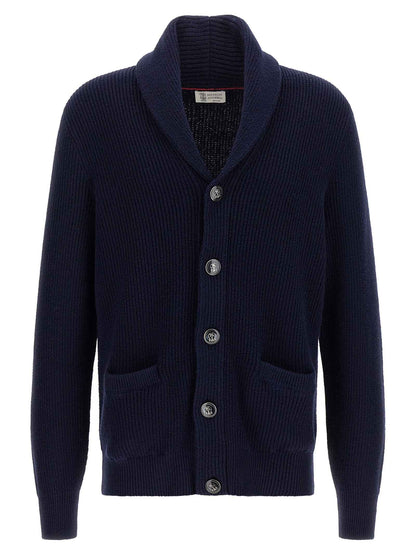 Blue Cotton Cardigan