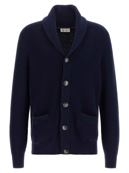 Blue Cotton Cardigan