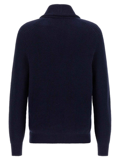 Blue Cotton Cardigan