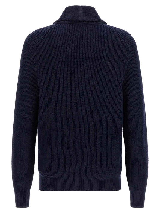 Blue Cotton Cardigan