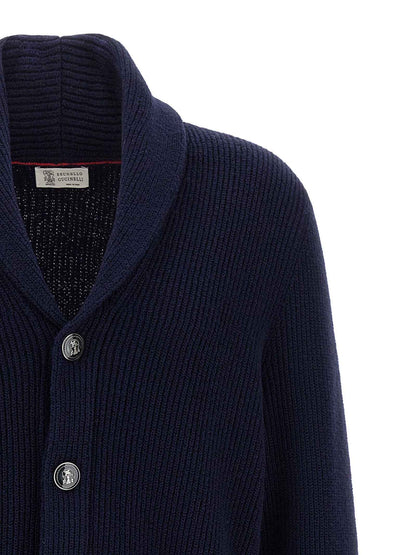 Blue Cotton Cardigan