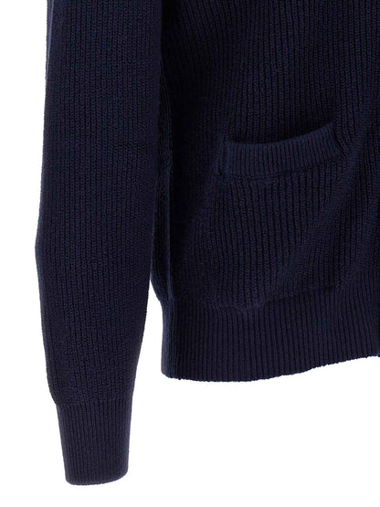 Blue Cotton Cardigan