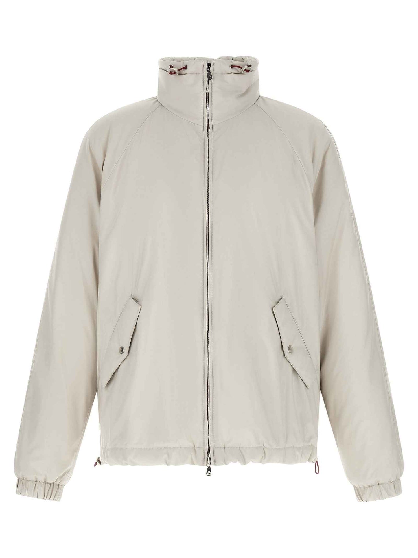 White Polyester Shell Jacket