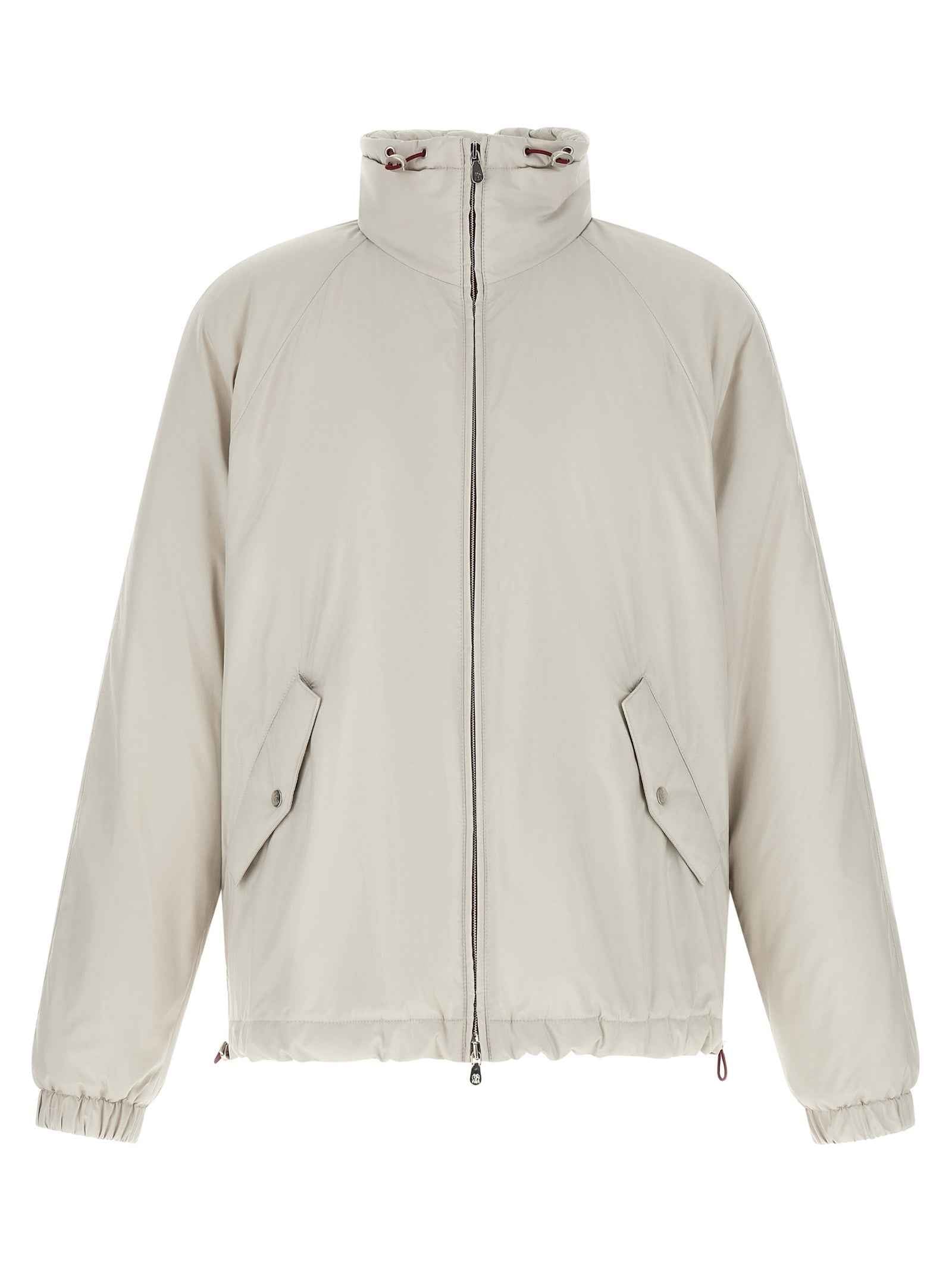 White Polyester Shell Jacket
