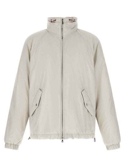 White Polyester Shell Jacket