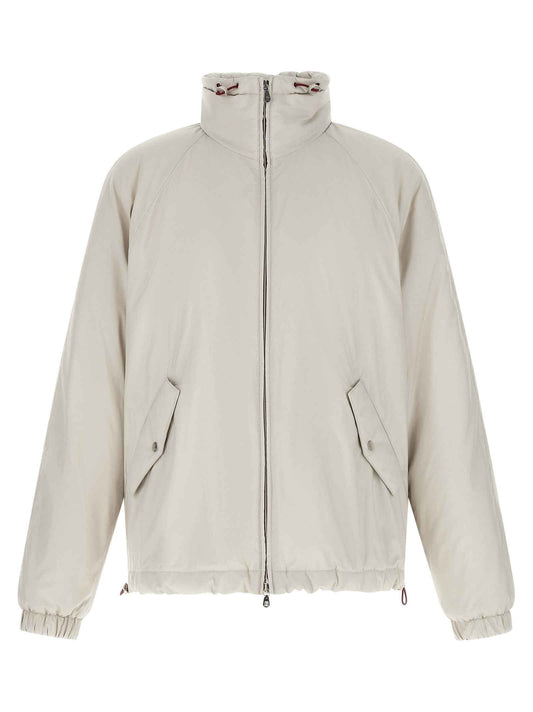 White Polyester Shell Jacket