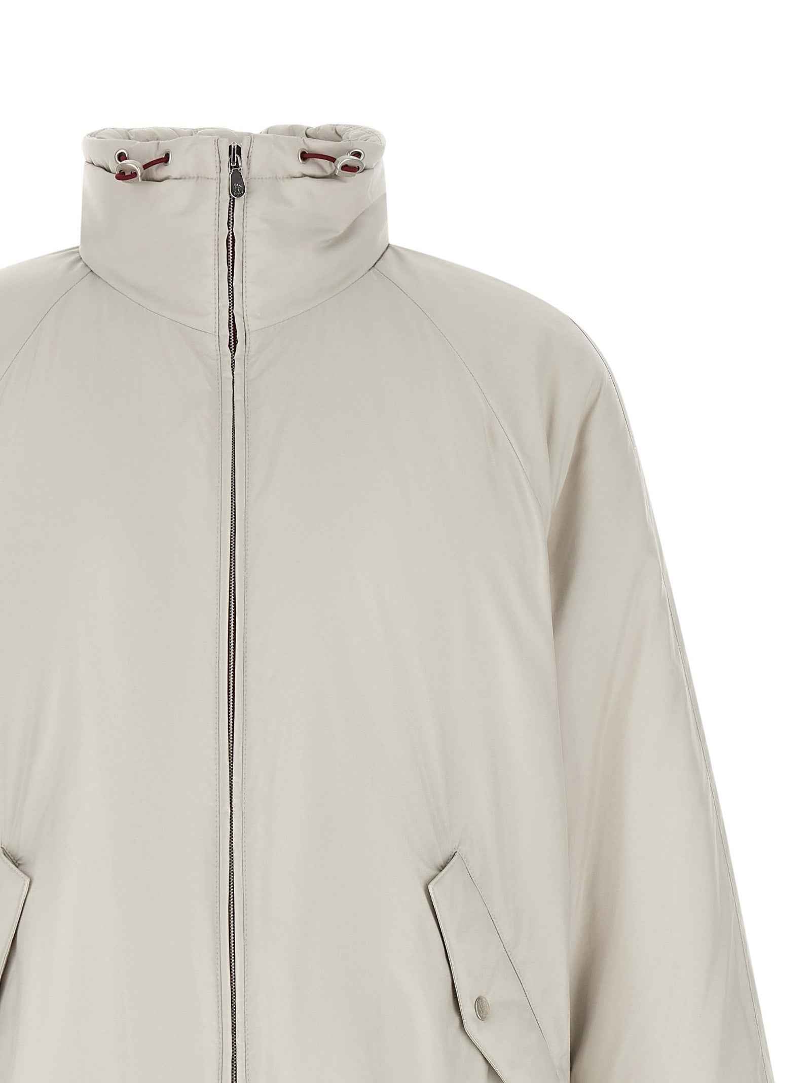 White Polyester Shell Jacket