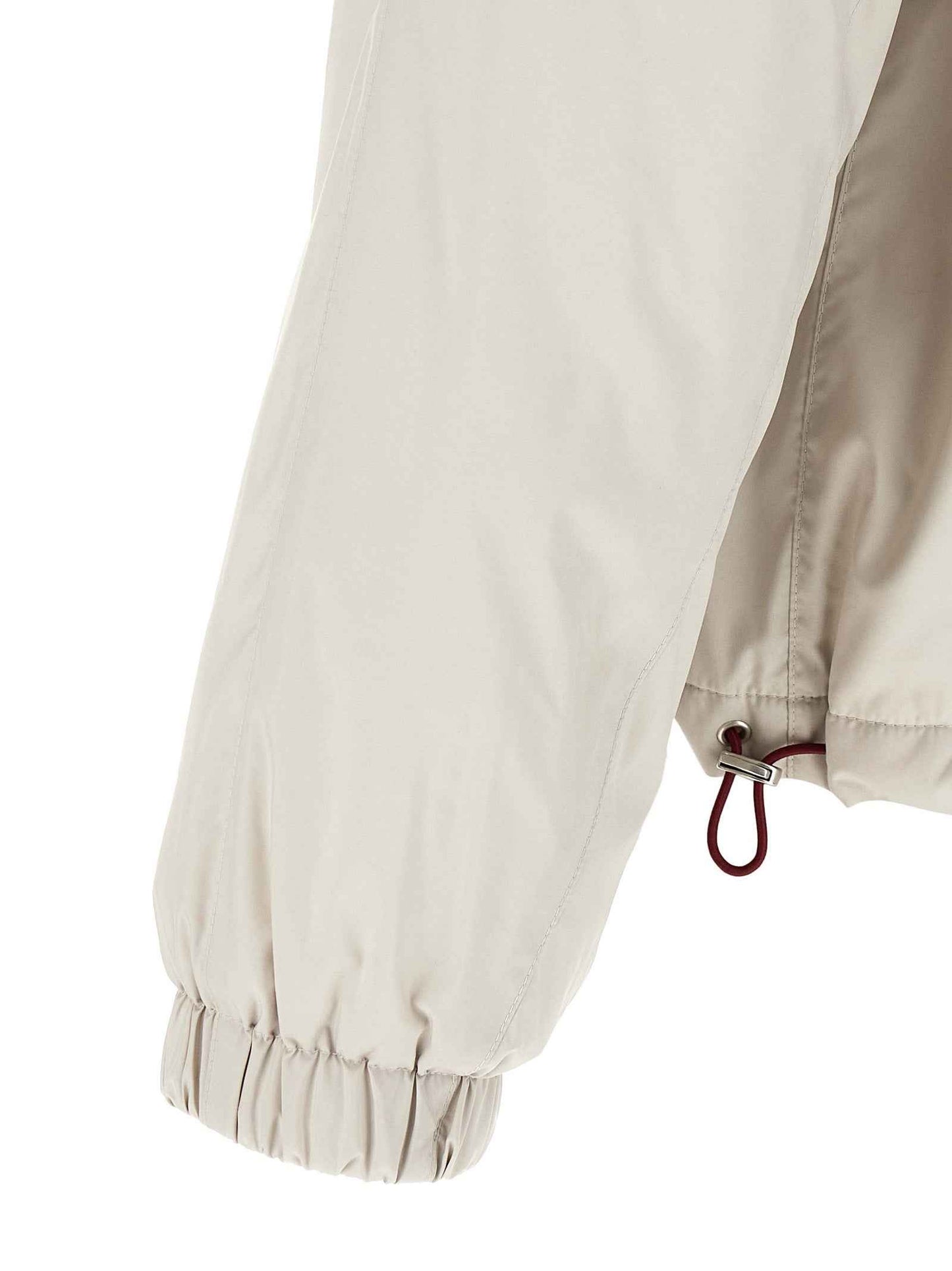 White Polyester Shell Jacket