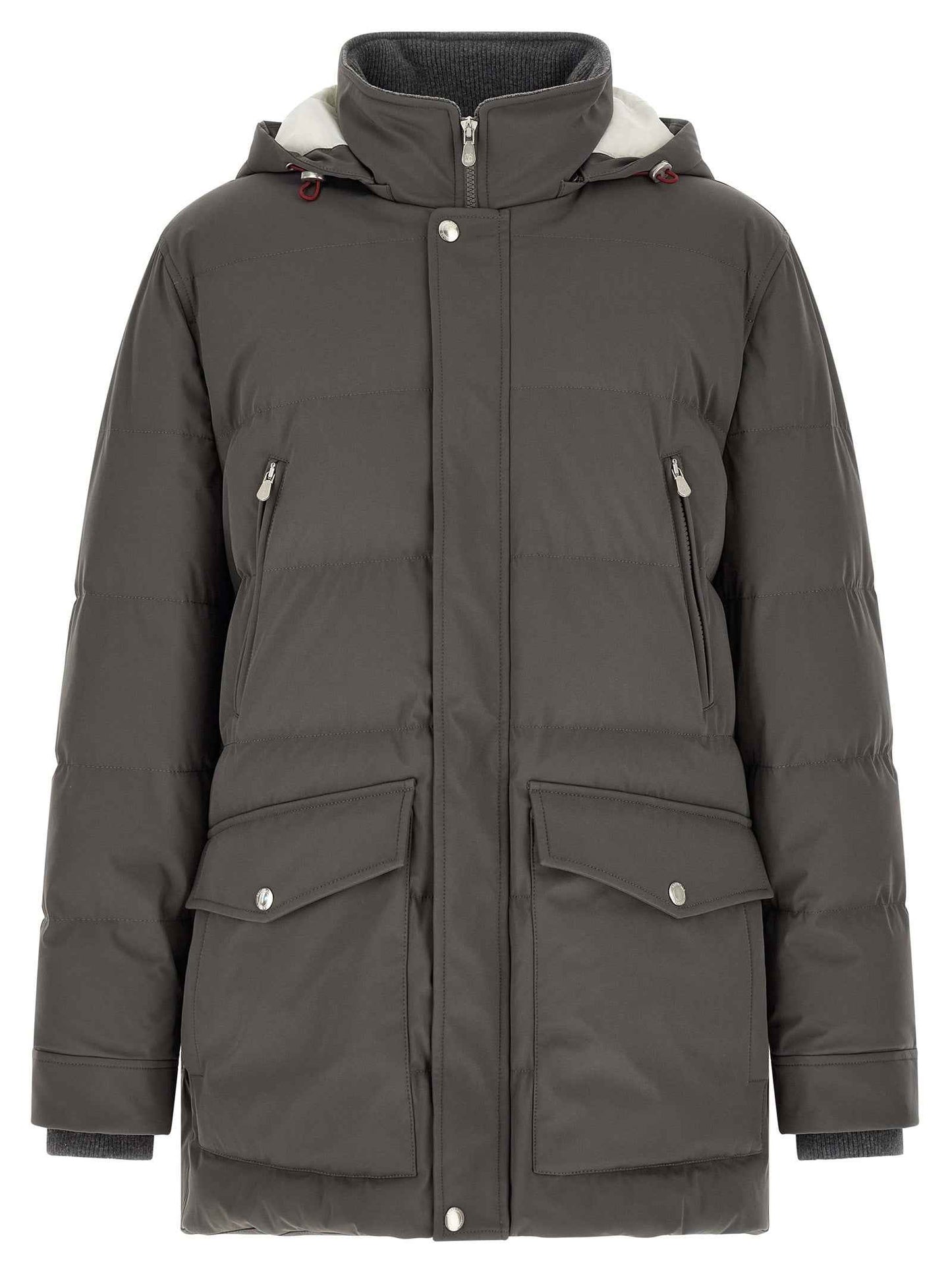 Gray Polyamide Parka