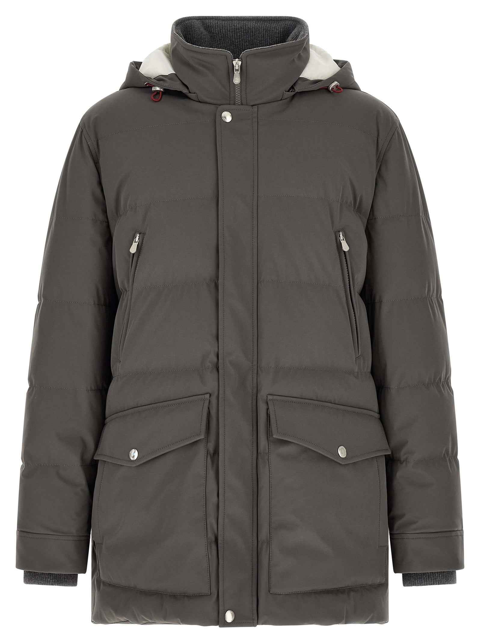 Gray Polyamide Parka
