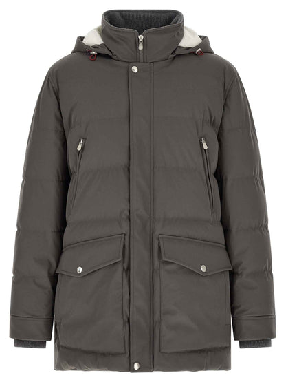 Gray Polyamide Parka