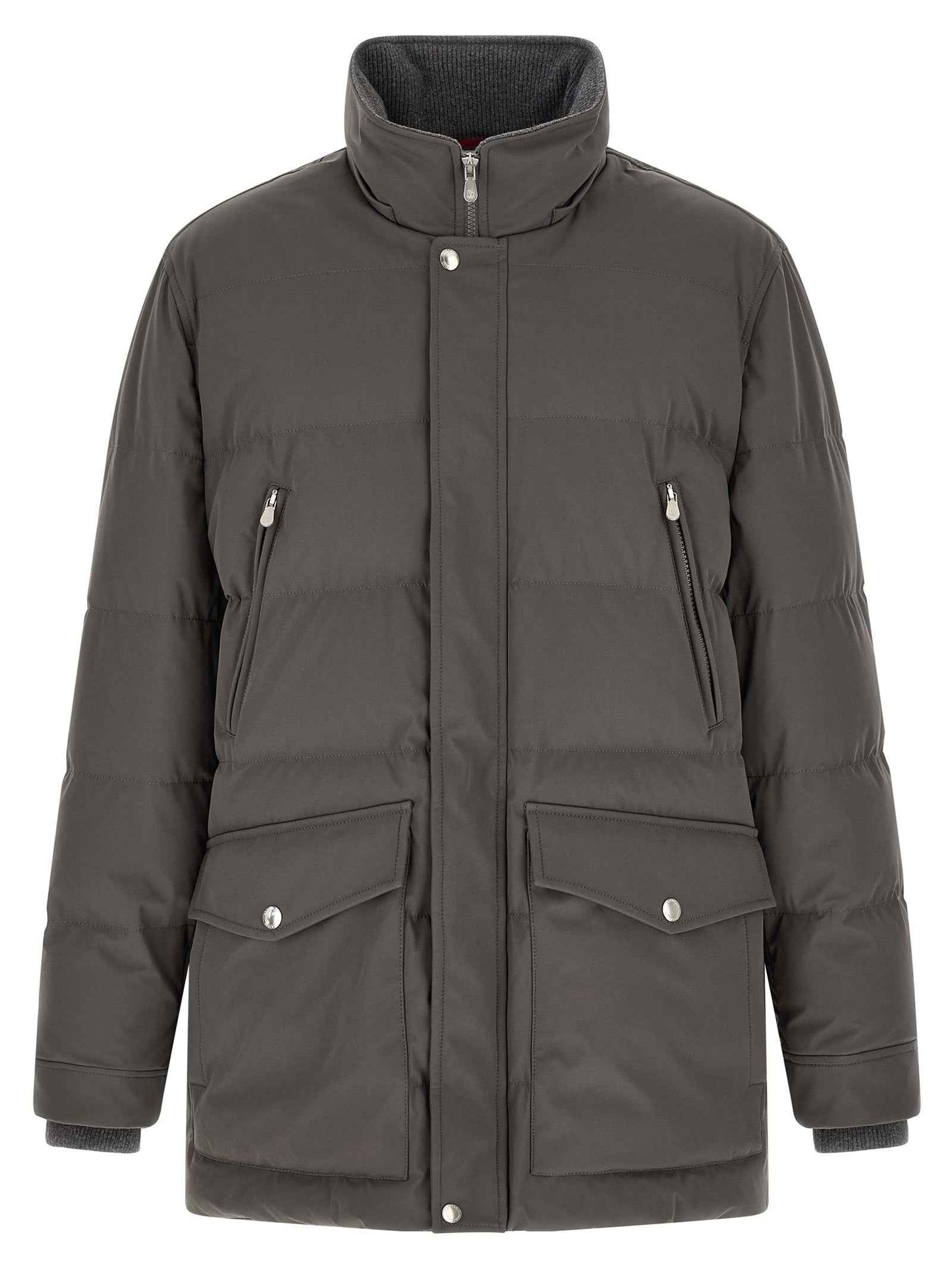 Gray Polyamide Parka