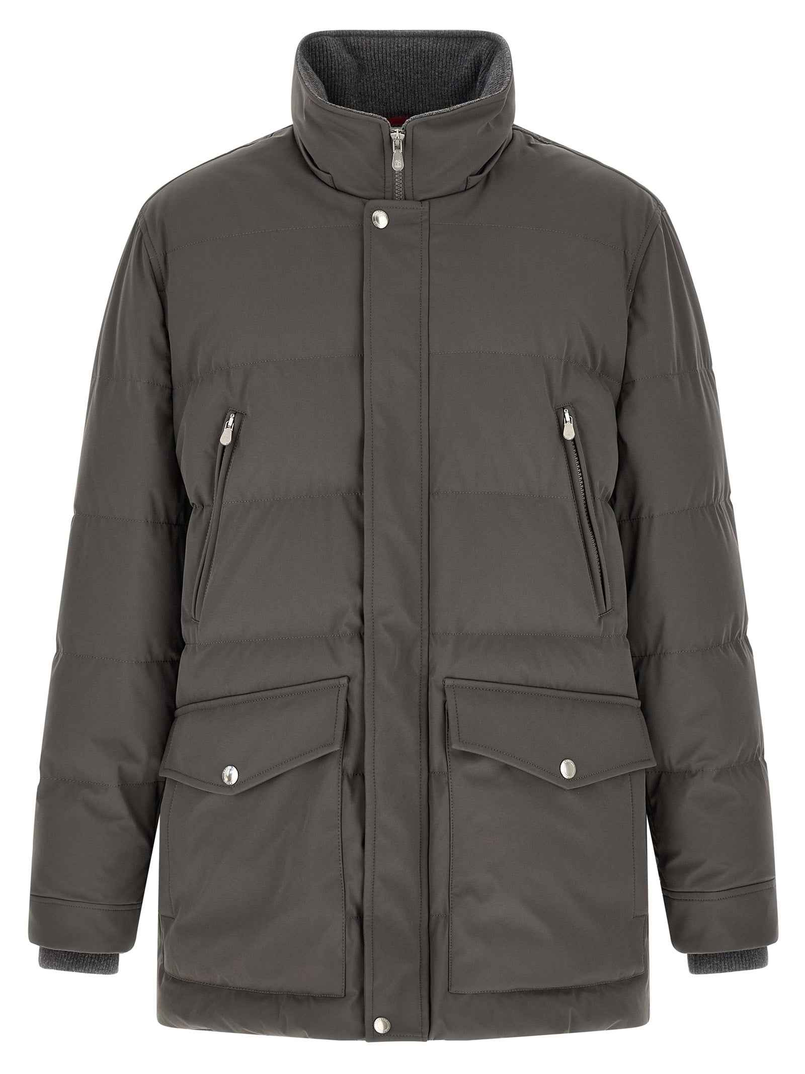 Gray Polyamide Parka