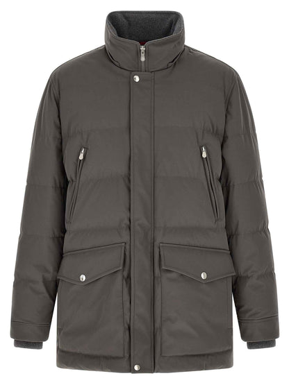Gray Polyamide Parka