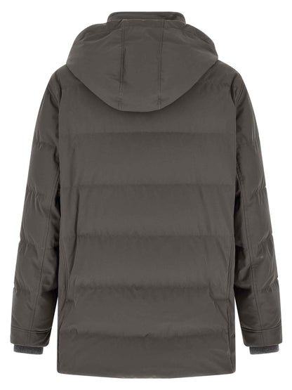 Gray Polyamide Parka