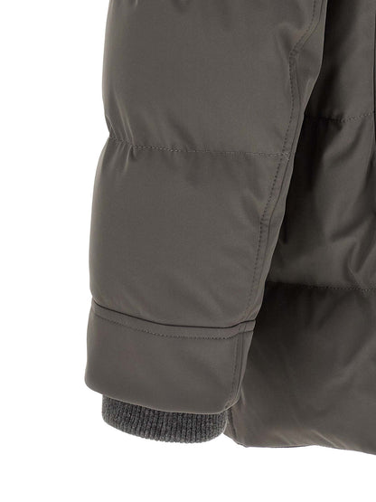 Gray Polyamide Parka