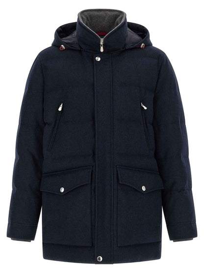 Blue Wool Parka