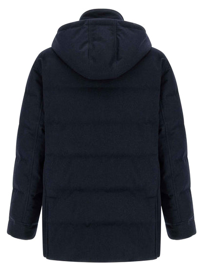 Blue Wool Parka