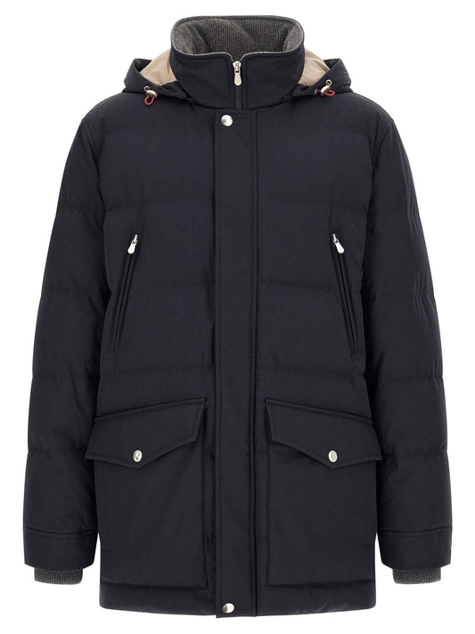 Blue Polyamide Parka