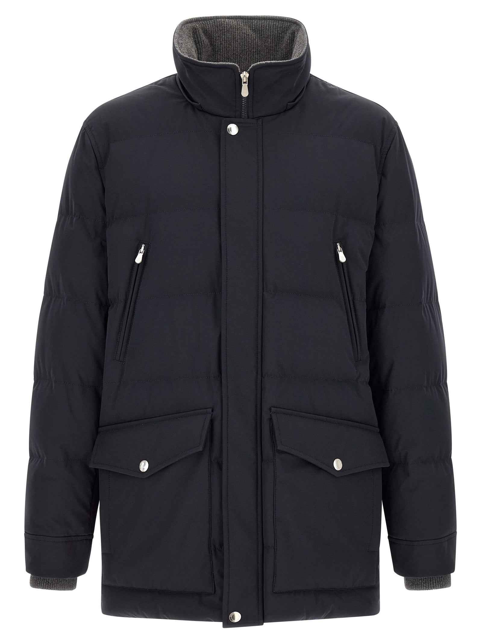 Blue Polyamide Parka