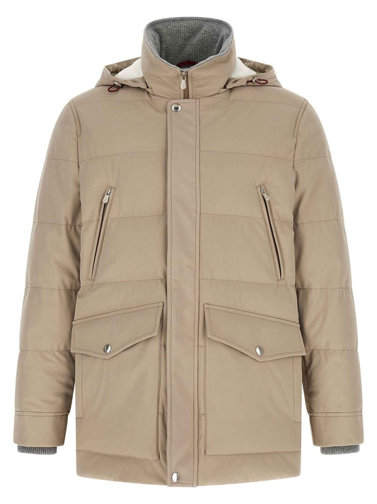 Beige Polyamide Parka