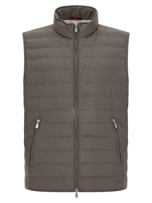 Bicolor Polyester Sleeveless Jacket